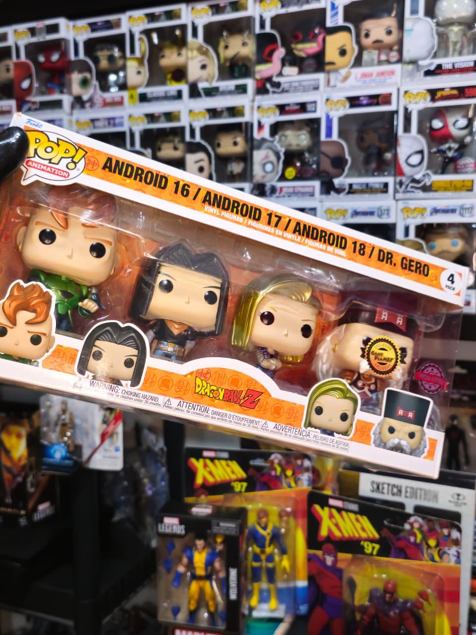 ANDROIDES 4 PACK: A.16, A.17, A.18, DR GERO, FUNKO POP SPECIAL EDITION, DRAGON BALL Z