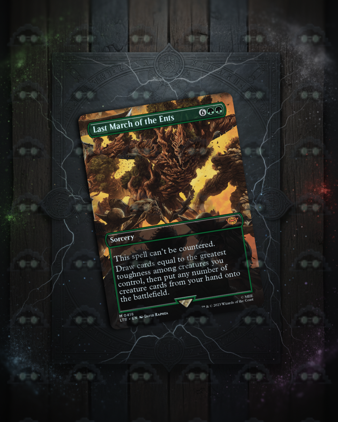Last March of the Ents Borderless #418 (Magic The Gathering) THE LORD OF THE RINGS